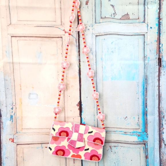 Terri Moore Vintage Floral Beaded Bag - Picture 1 of 7